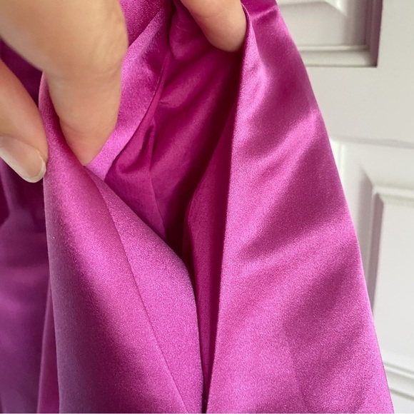 Moda International Pink 100% Silk Party Dress Halter Barbie Fit & Flare Size 2 - Picture 14 of 17